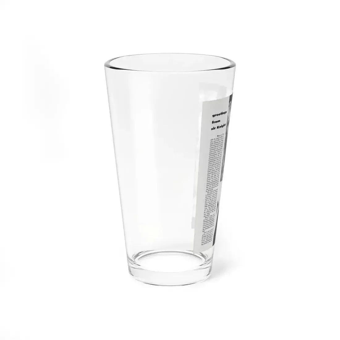 Dawn Richard #52 - Inside Cover Photo see through top from Sir Knight Vol. 1 No. 5 Mag. '58 (Vintage Female Icon) Pint Glass 16oz - Go Mug Yourself