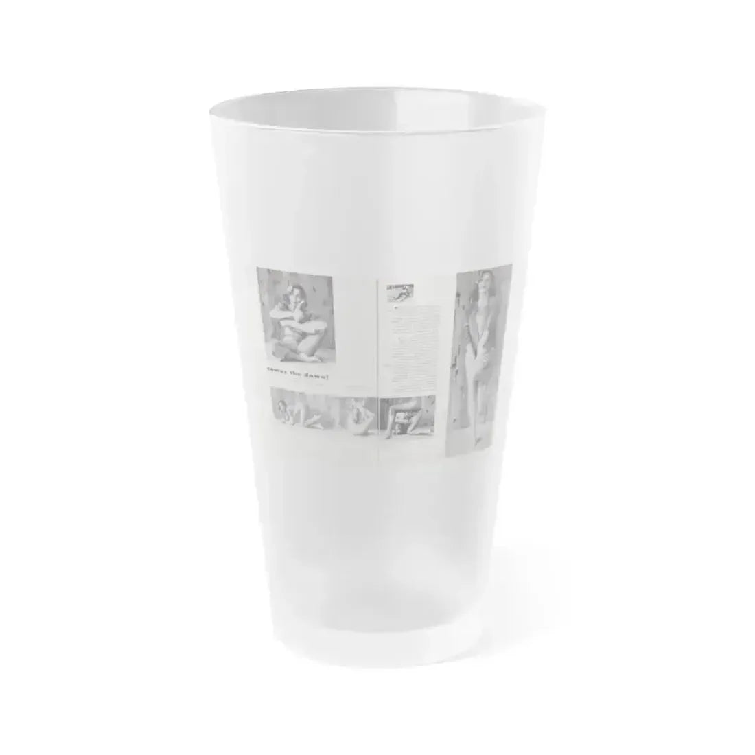 Dawn Richard #53 - Pages 64 & 65 Including Pages 1 & 2 of 2 with, 4 B&W Photos, Article & Captions from Sir Knight Vol. 1 No. 5 Mag. '58 (Vintage Female Icon) Frosted Pint Glass 16oz 16oz Frosted - Go Mug Yourself