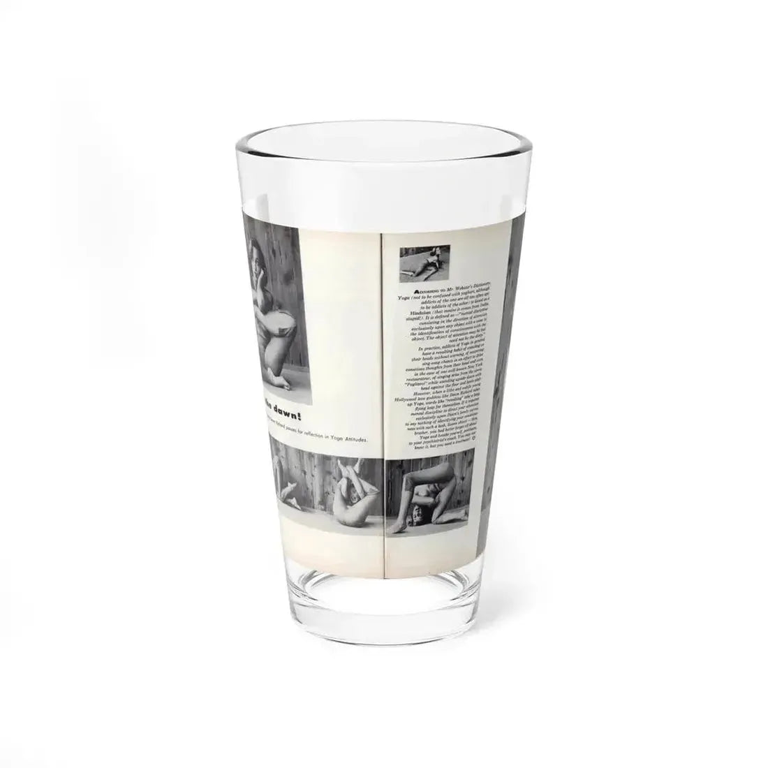 Dawn Richard #53 - Pages 64 & 65 Including Pages 1 & 2 of 2 with, 4 B&W Photos, Article & Captions from Sir Knight Vol. 1 No. 5 Mag. '58 (Vintage Female Icon) Pint Glass 16oz 16oz - Go Mug Yourself