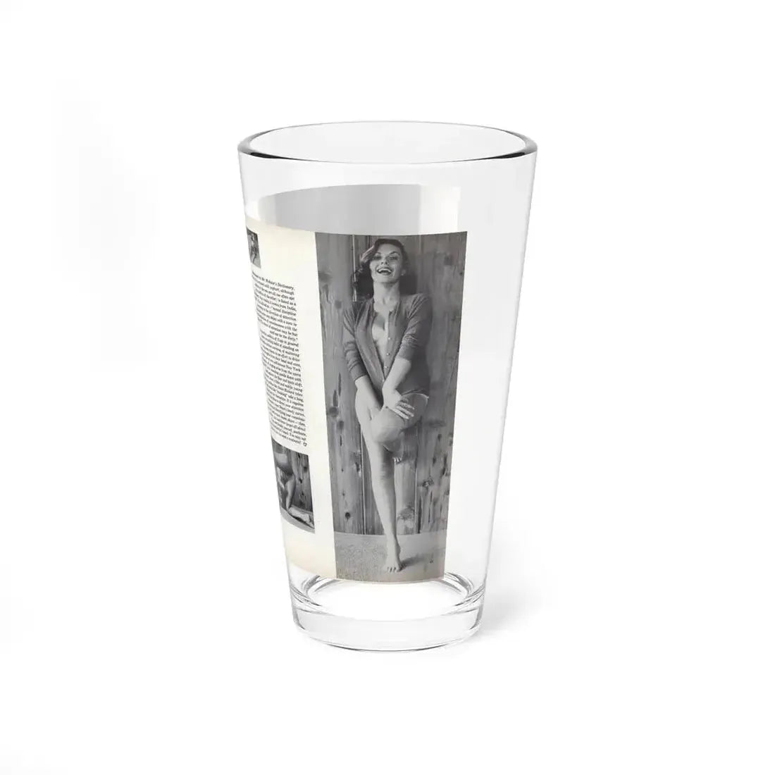 Dawn Richard #53 - Pages 64 & 65 Including Pages 1 & 2 of 2 with, 4 B&W Photos, Article & Captions from Sir Knight Vol. 1 No. 5 Mag. '58 (Vintage Female Icon) Pint Glass 16oz - Go Mug Yourself