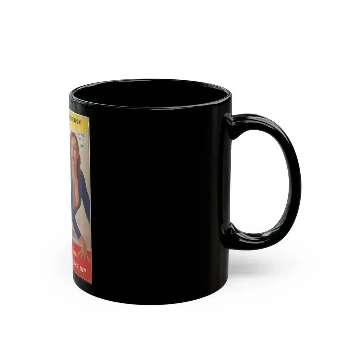 Dawn Richard #57 - Bold Pocket Mag. April '59 Cover (Vintage Female Icon) Black Coffee Mug - Go Mug Yourself