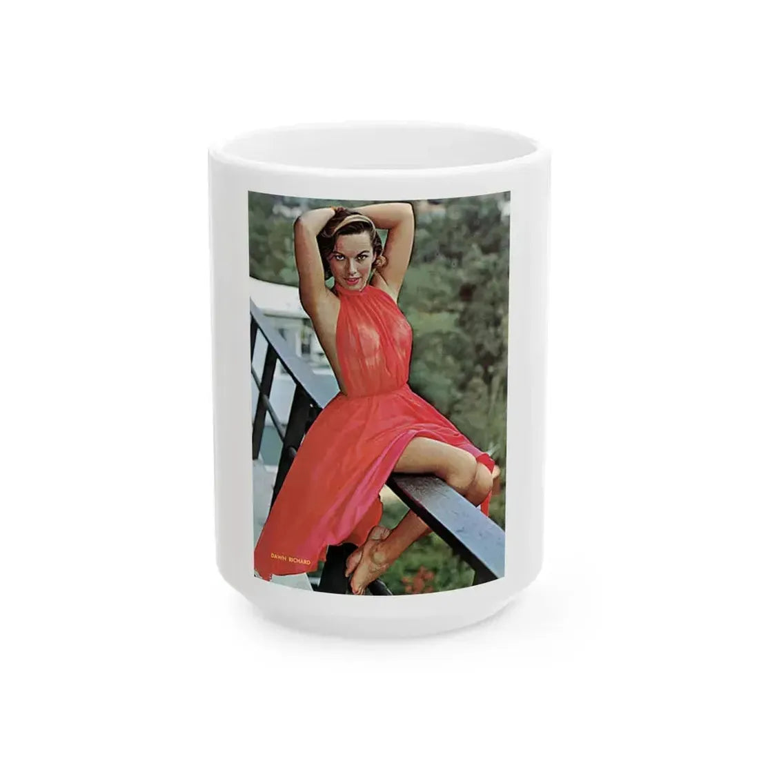 Dawn Richard #59 - See through gown (Vintage Female Icon) White Coffee Mug 15oz - Go Mug Yourself