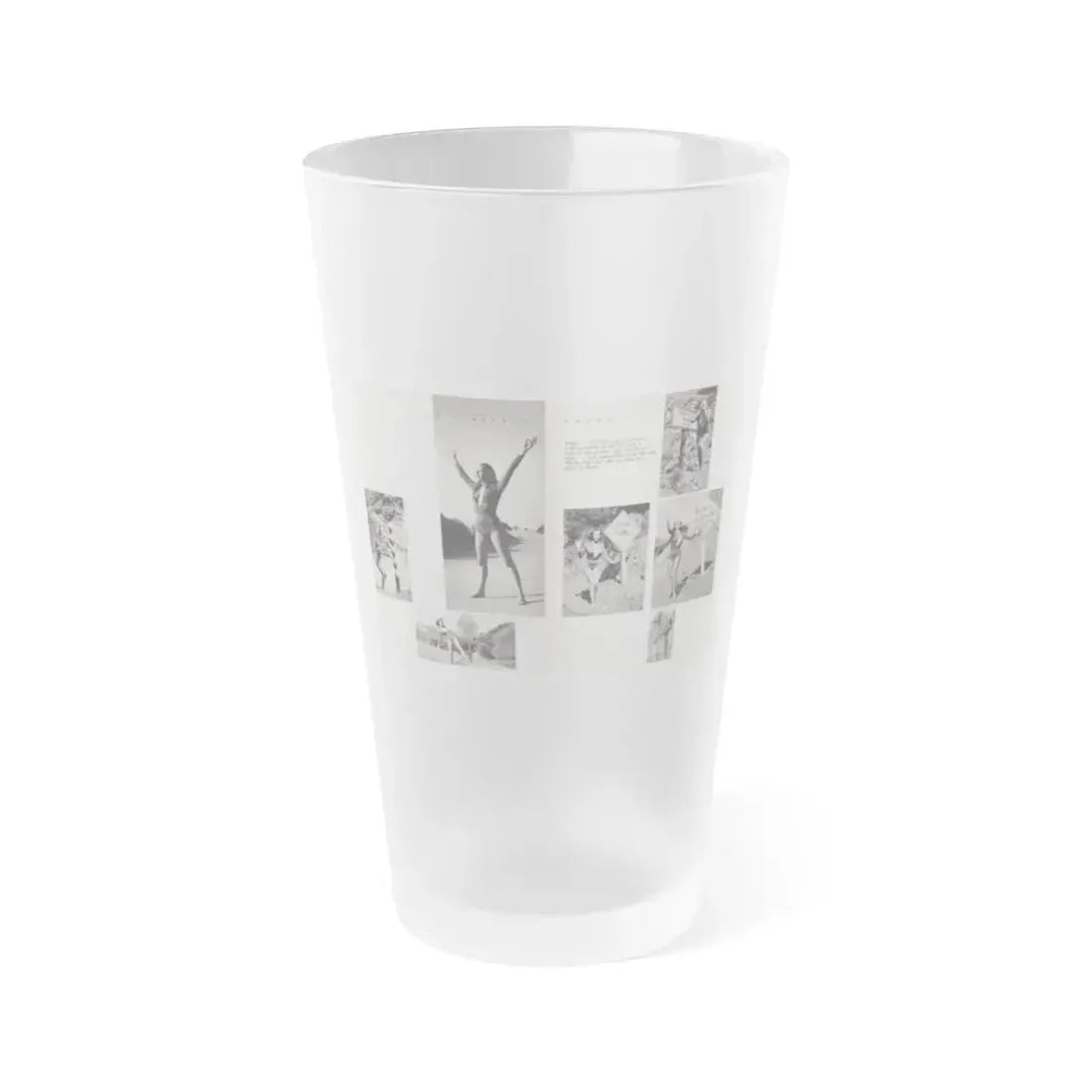 Dawn Richard #70 - Pages 66 & 67 Including 2 Pages & 7 B&W Photos with Caption from DUDE Mag. '57 1 (Vintage Female Icon) Frosted Pint Glass 16oz 16oz Frosted - Go Mug Yourself