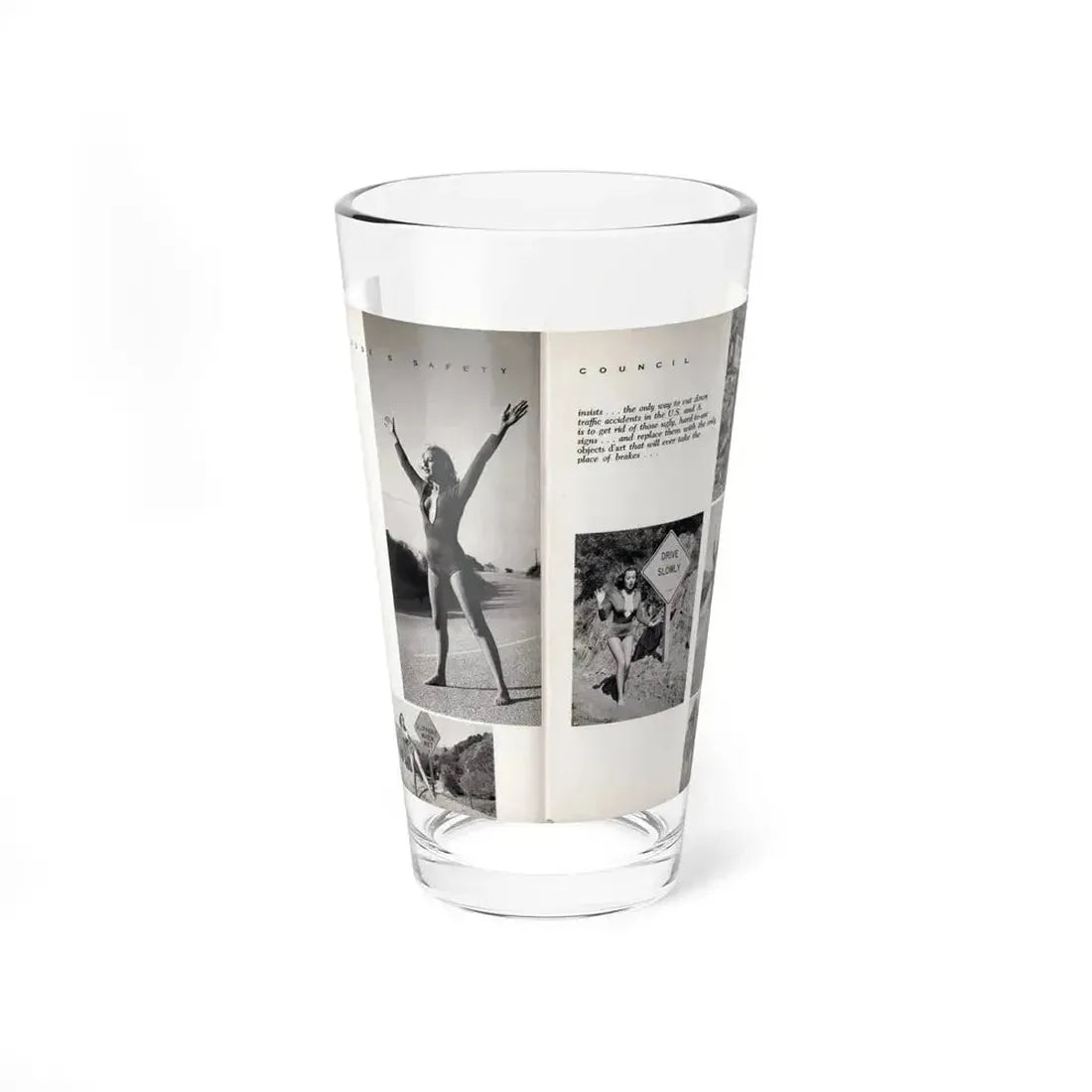 Dawn Richard #70 - Pages 66 & 67 Including 2 Pages & 7 B&W Photos with Caption from DUDE Mag. '57 1 (Vintage Female Icon) Pint Glass 16oz 16oz - Go Mug Yourself