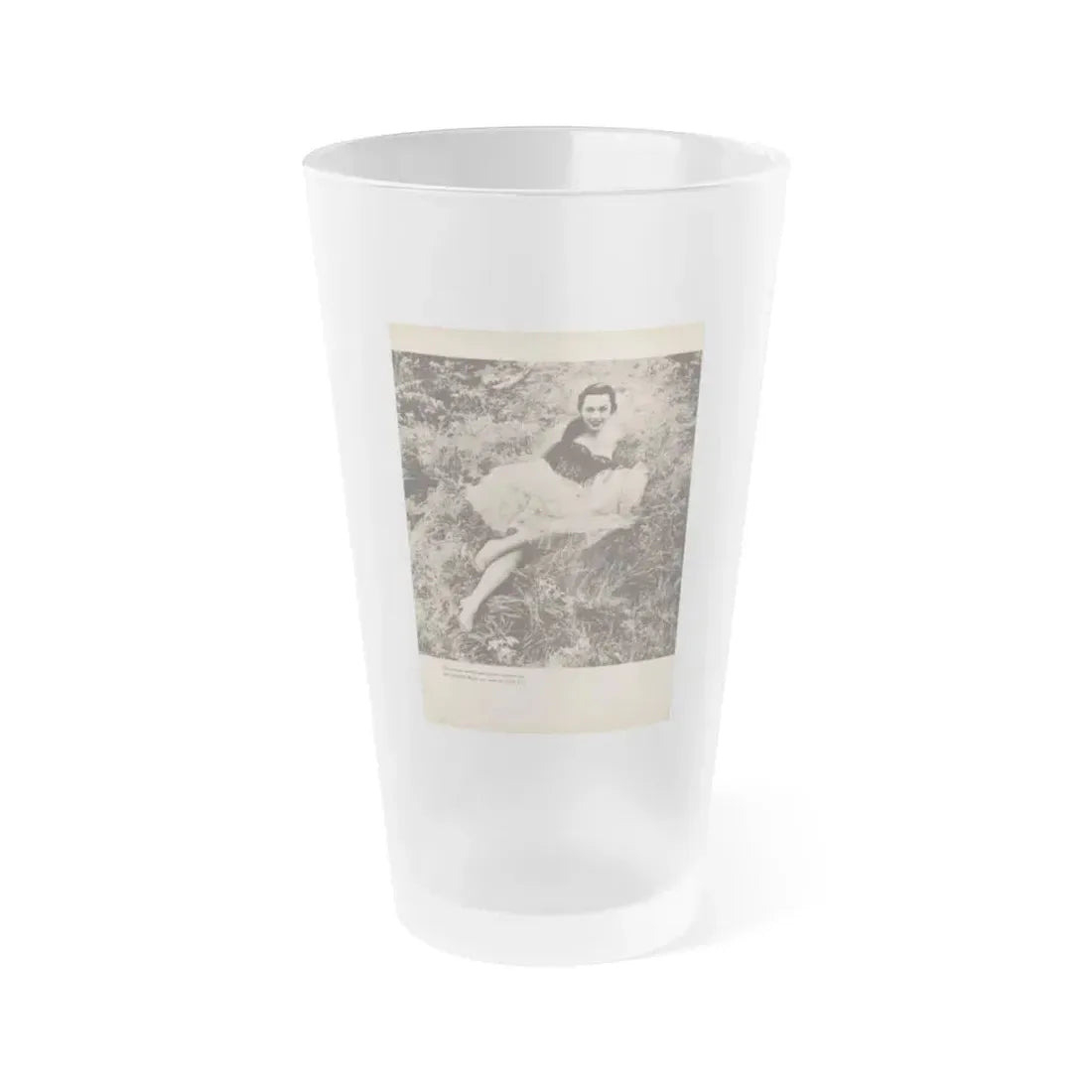 Dawn Richard #77 - Pages 50 Including 1 B&W Photo & Caption from Photography For Men - Glamour Issue Mag. July '58 (Vintage Female Icon) Frosted Pint Glass 16oz 16oz Frosted - Go Mug Yourself