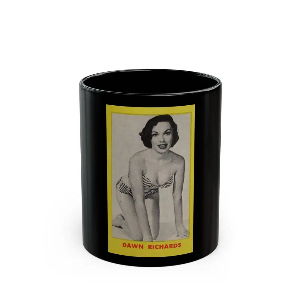 Dawn Richard #80 - Dawn on back of PICTURE SCOPE Digest Mag. May '57 (Vintage Female Icon) Black Coffee Mug 11oz - Go Mug Yourself