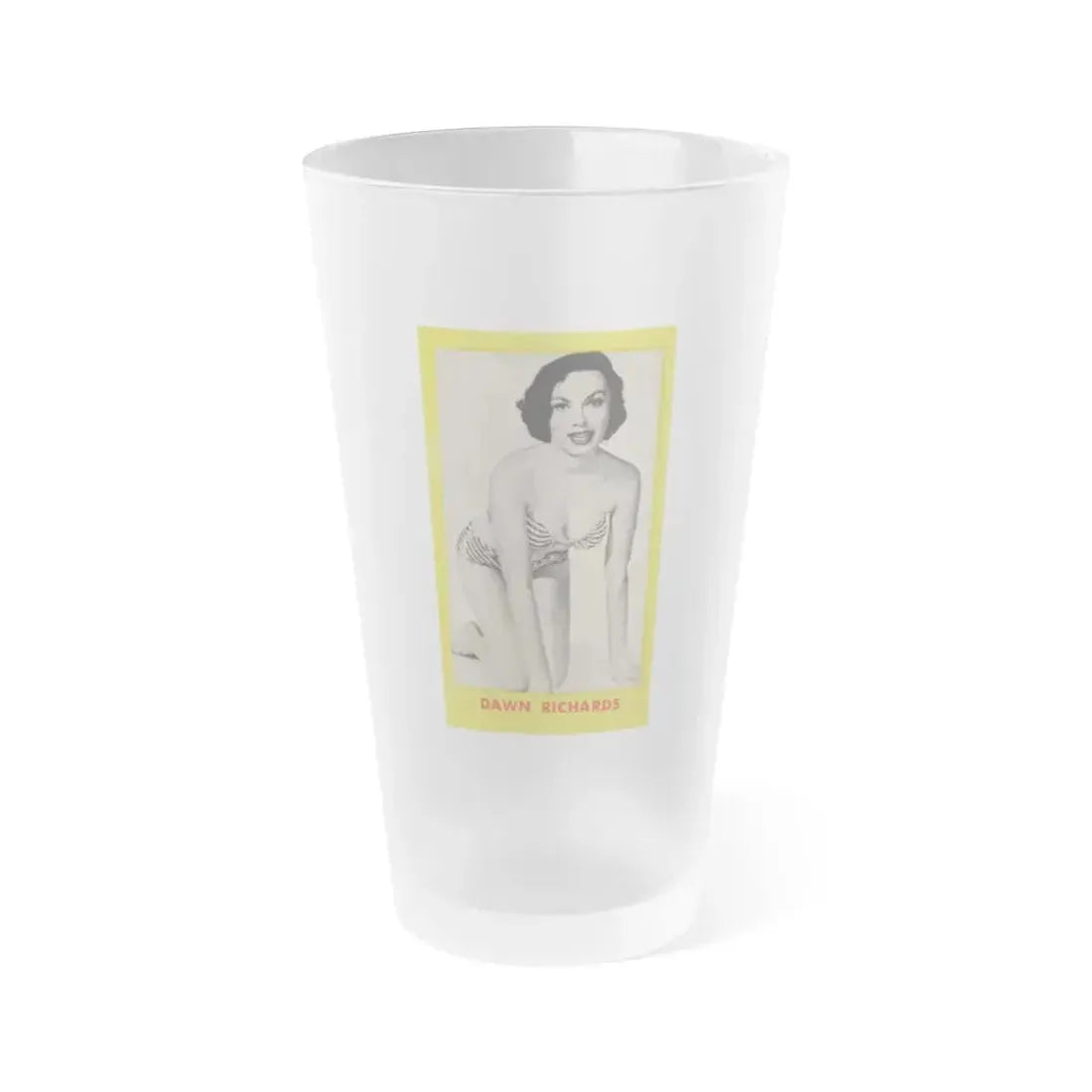 Dawn Richard #80 - Dawn on back of PICTURE SCOPE Digest Mag. May '57 (Vintage Female Icon) Frosted Pint Glass 16oz 16oz Frosted - Go Mug Yourself
