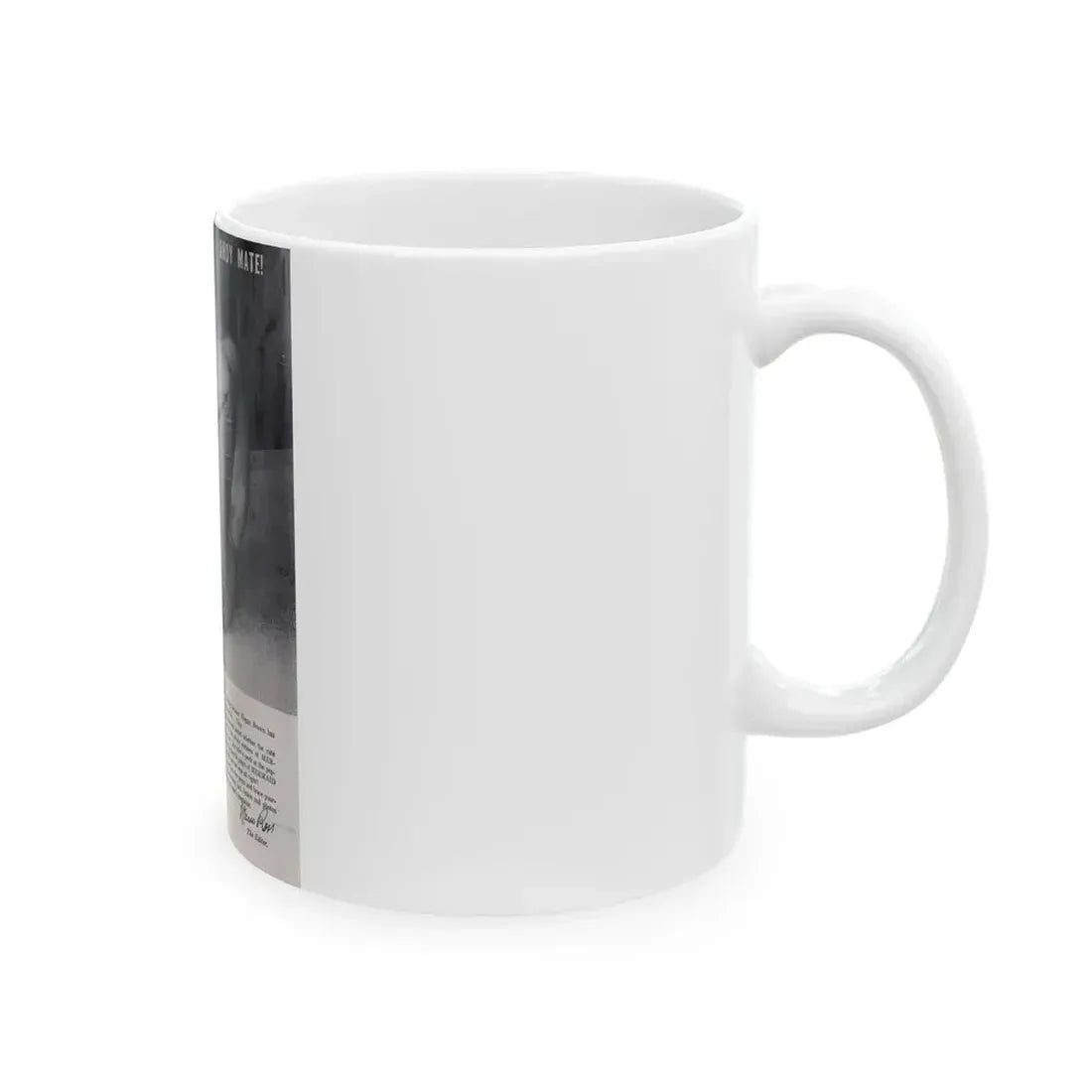 Dawn Richard #83 - Dawn on inside cover here also back with, 5 Page Spread from Mermaid Mag. Vol. 1 No. 3 '58 (Vintage Female Icon) White Coffee Mug - Go Mug Yourself