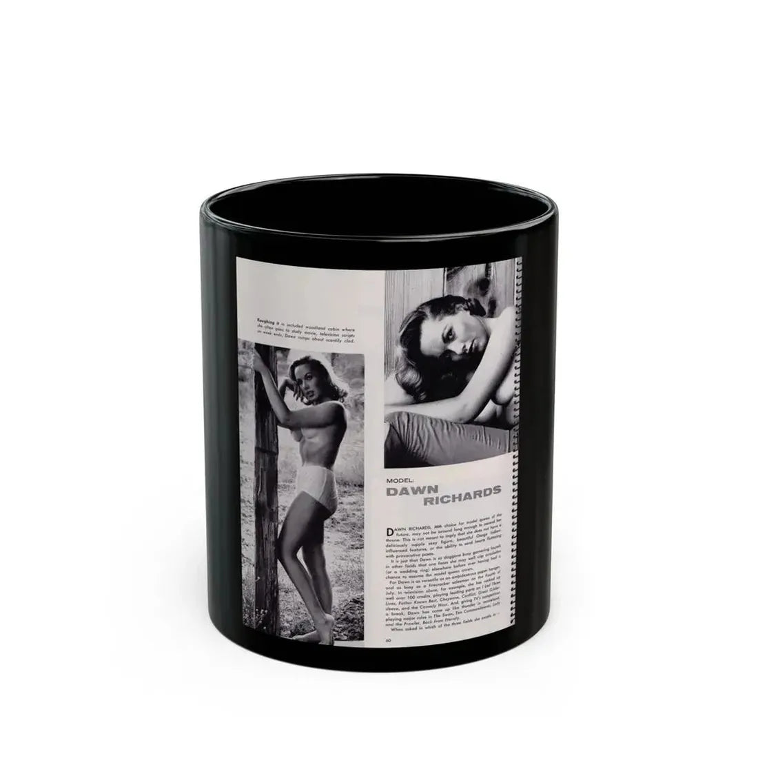 Dawn Richard #97 - Modern Man 1960 Yearbook Queens (Vintage Female Icon) Black Coffee Mug 11oz - Go Mug Yourself
