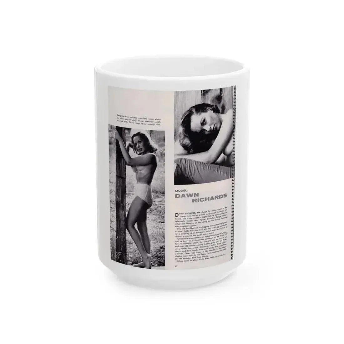Dawn Richard #97 - Modern Man 1960 Yearbook Queens (Vintage Female Icon) White Coffee Mug 15oz - Go Mug Yourself