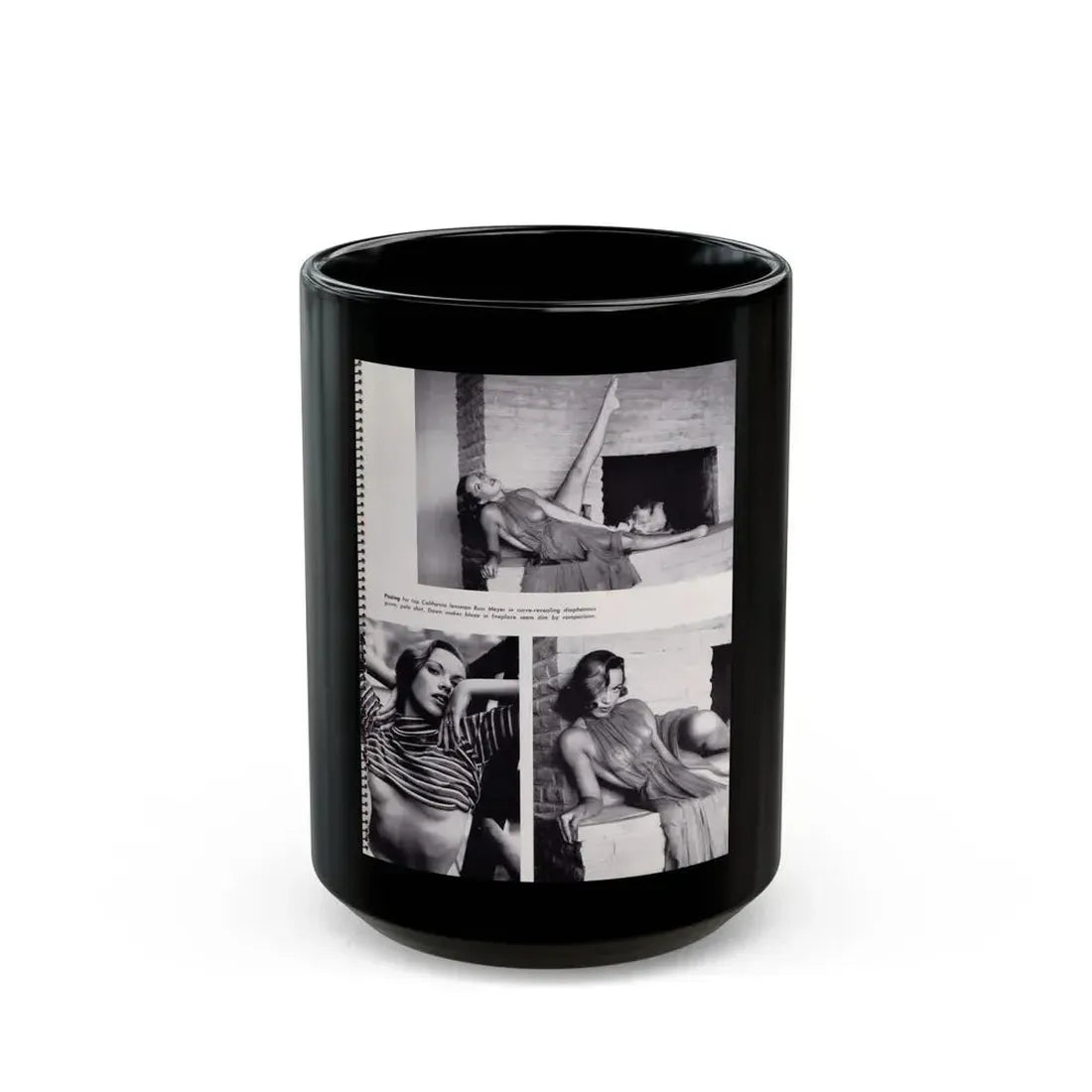 Dawn Richard #98 - Modern Man 1960 Yearbook Queens (Vintage Female Icon) Black Coffee Mug 15oz - Go Mug Yourself