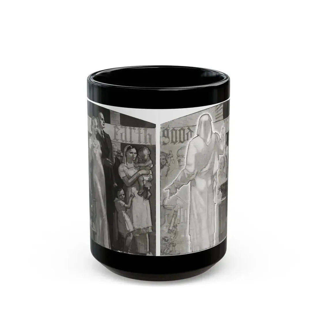 Dawns on Our World at the Crossroads, Cosmopolitan, January 1934 - Black Coffee Mug 15oz - Go Mug Yourself