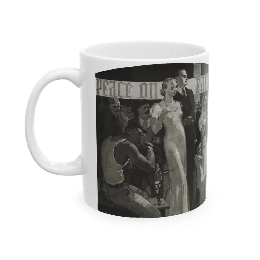 Dawns on Our World at the Crossroads, Cosmopolitan, January 1934 - White Coffee Mug - Go Mug Yourself