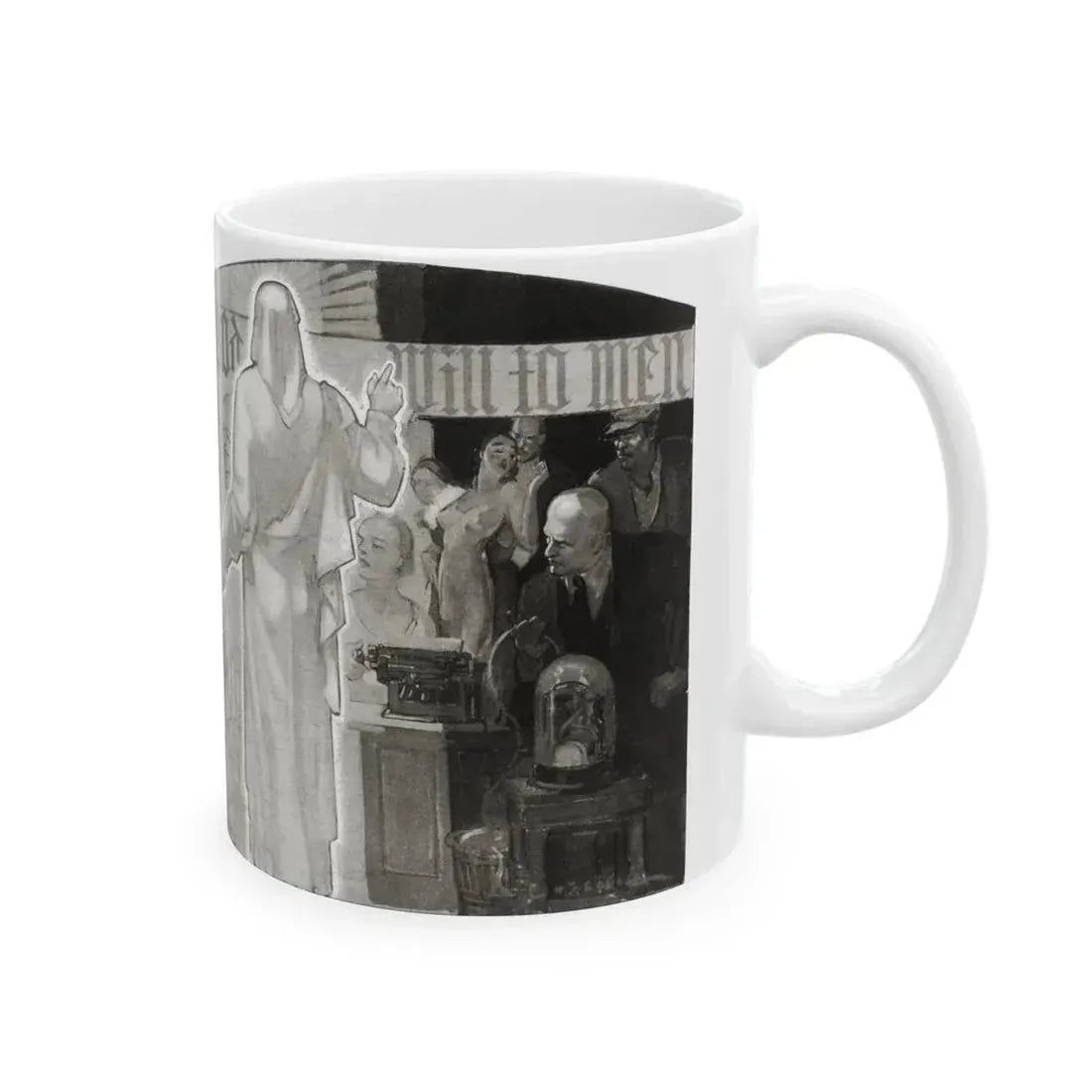 Dawns on Our World at the Crossroads, Cosmopolitan, January 1934 - White Coffee Mug - Go Mug Yourself