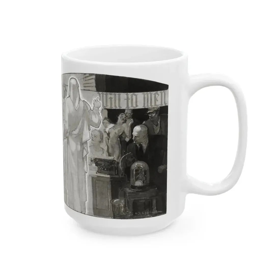 Dawns on Our World at the Crossroads, Cosmopolitan, January 1934 - White Coffee Mug - Go Mug Yourself