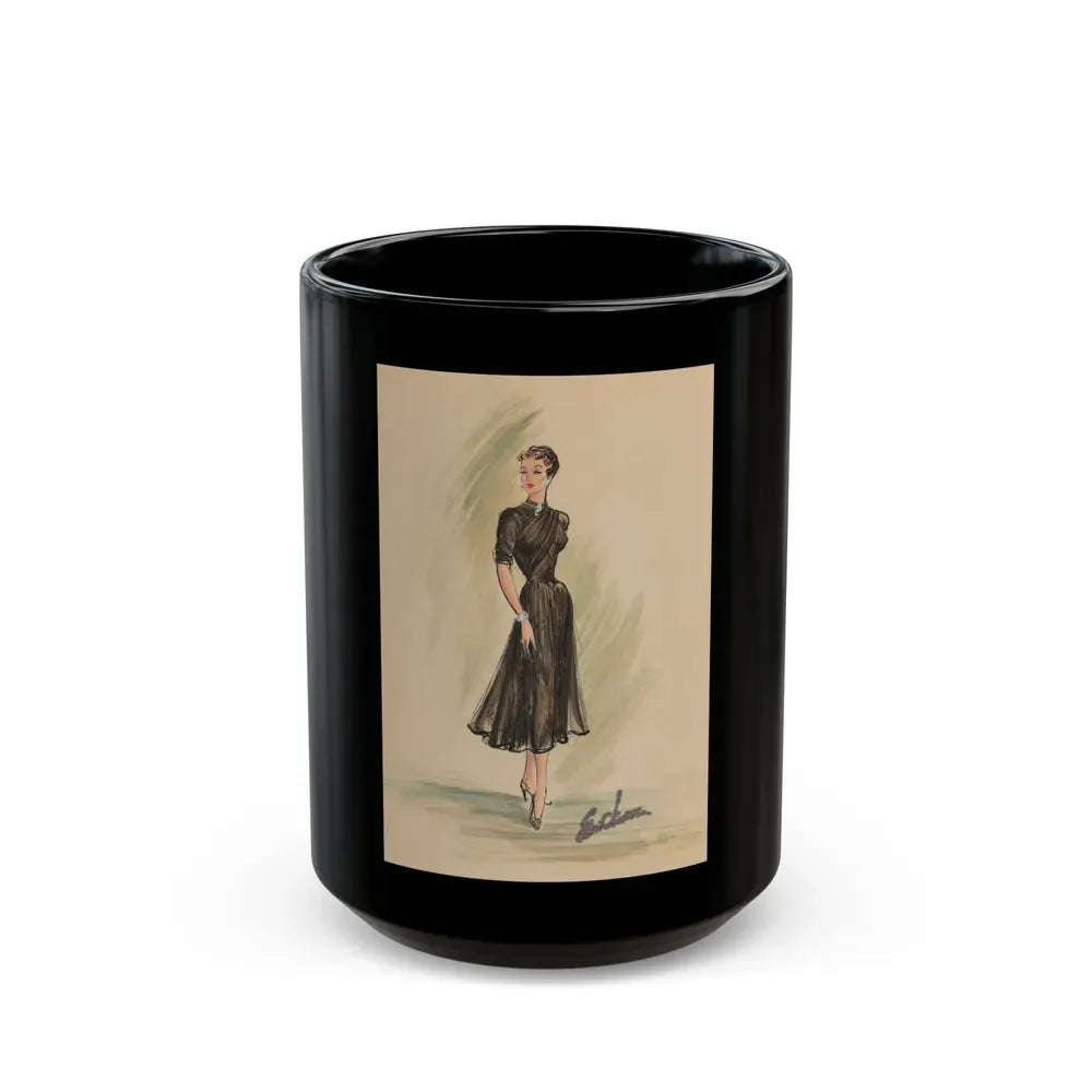 Day and Evening costume designs (1) - Black Coffee Mug 15oz - Go Mug Yourself