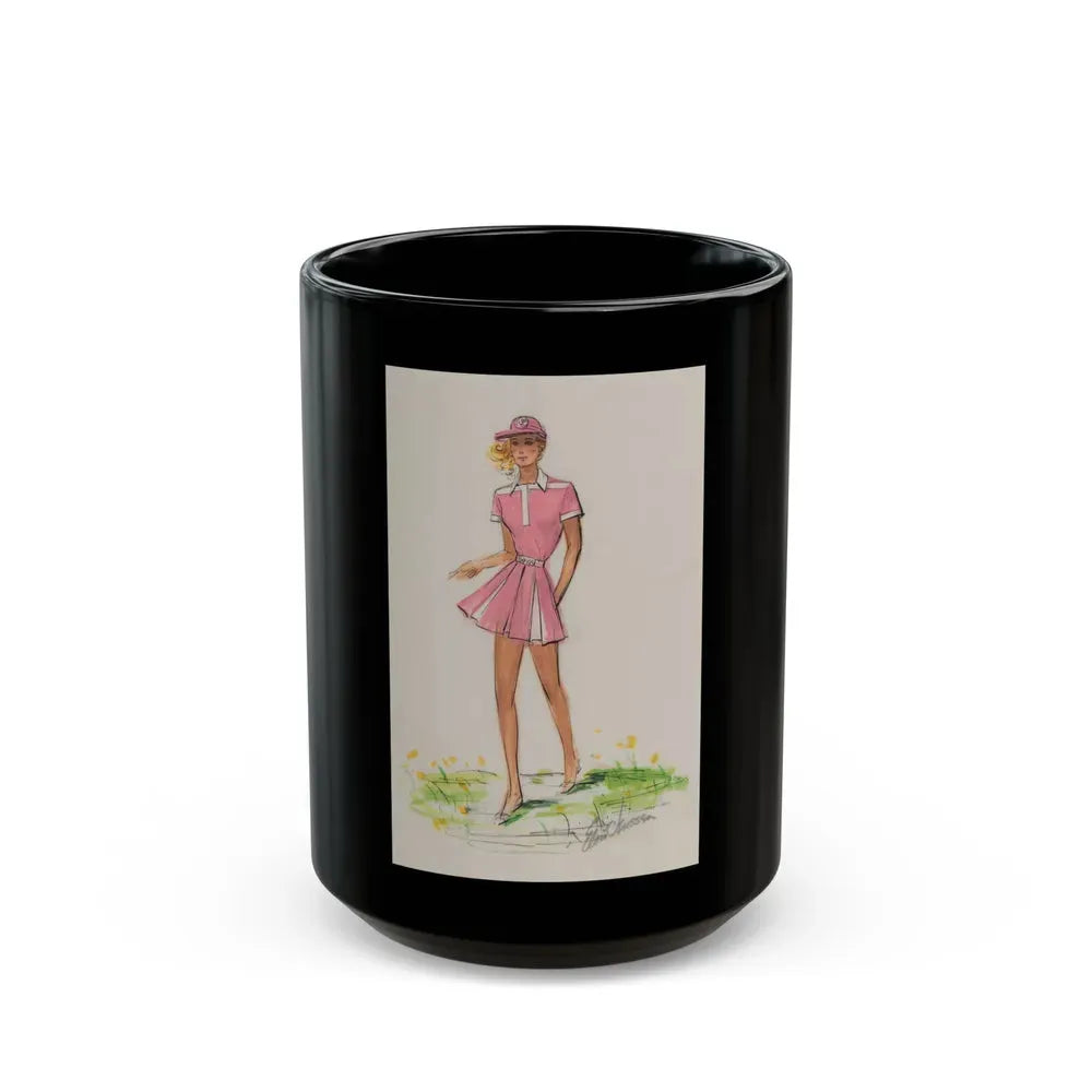 Day and Evening costume designs (2) - Black Coffee Mug 15oz - Go Mug Yourself