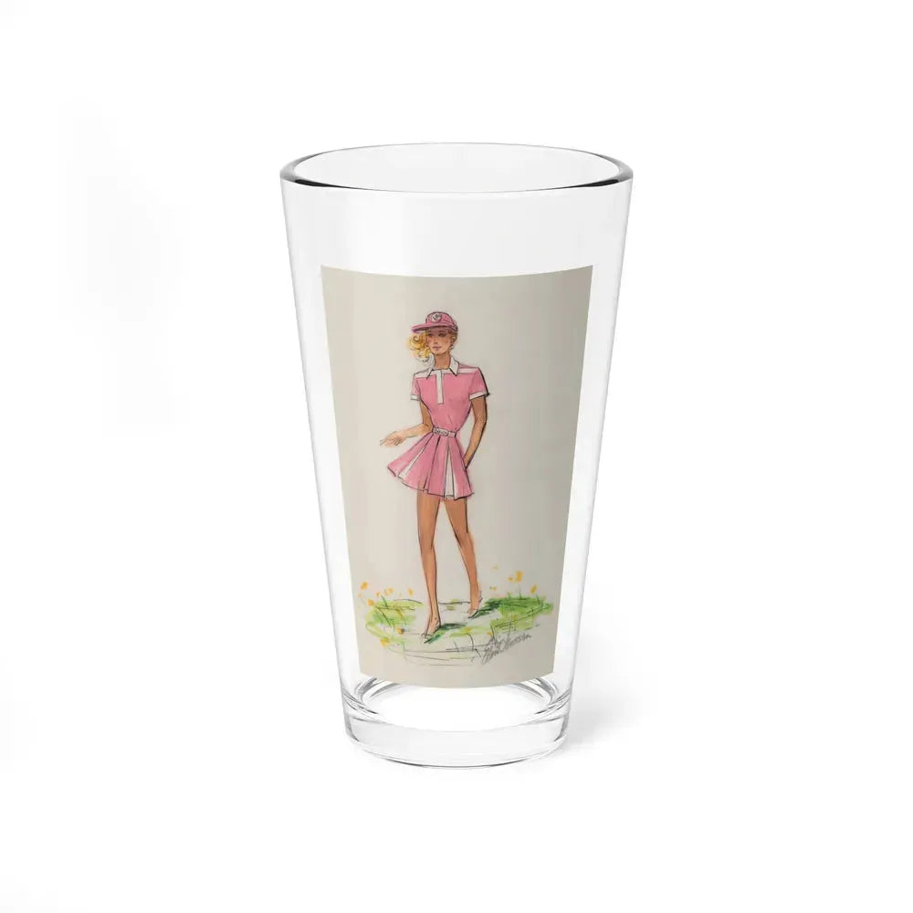 Day and Evening costume designs (2) - Pint Glass 16oz 16oz - Go Mug Yourself
