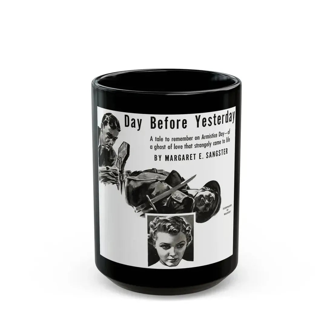 Day Before Yesterday, Liberty magazine, November 12, 1938 - Black Coffee Mug 15oz - Go Mug Yourself