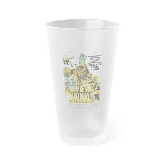 DAY OF THE ANIMALS 1977 Movie Poster - Frosted Pint Glass 16oz Default Title - Go Mug Yourself