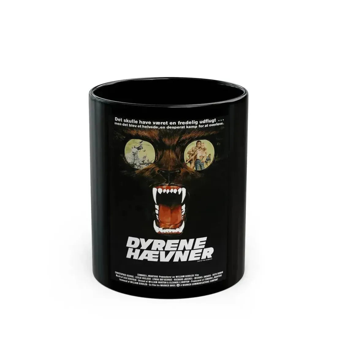 DAY OF THE ANIMALS (DANISH) 1977 Movie Poster - Black Coffee Mug 11oz - Go Mug Yourself