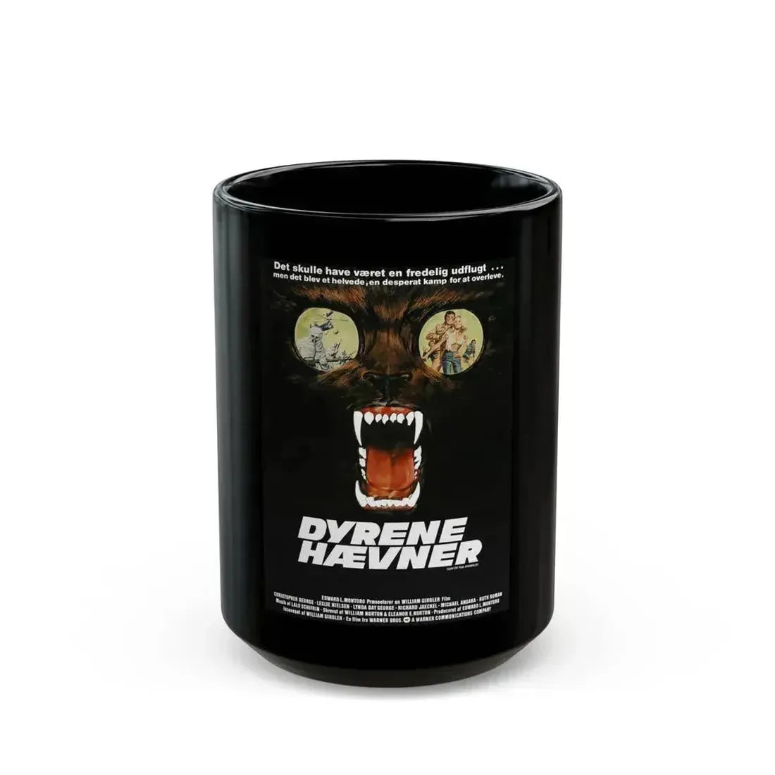 DAY OF THE ANIMALS (DANISH) 1977 Movie Poster - Black Coffee Mug 15oz - Go Mug Yourself