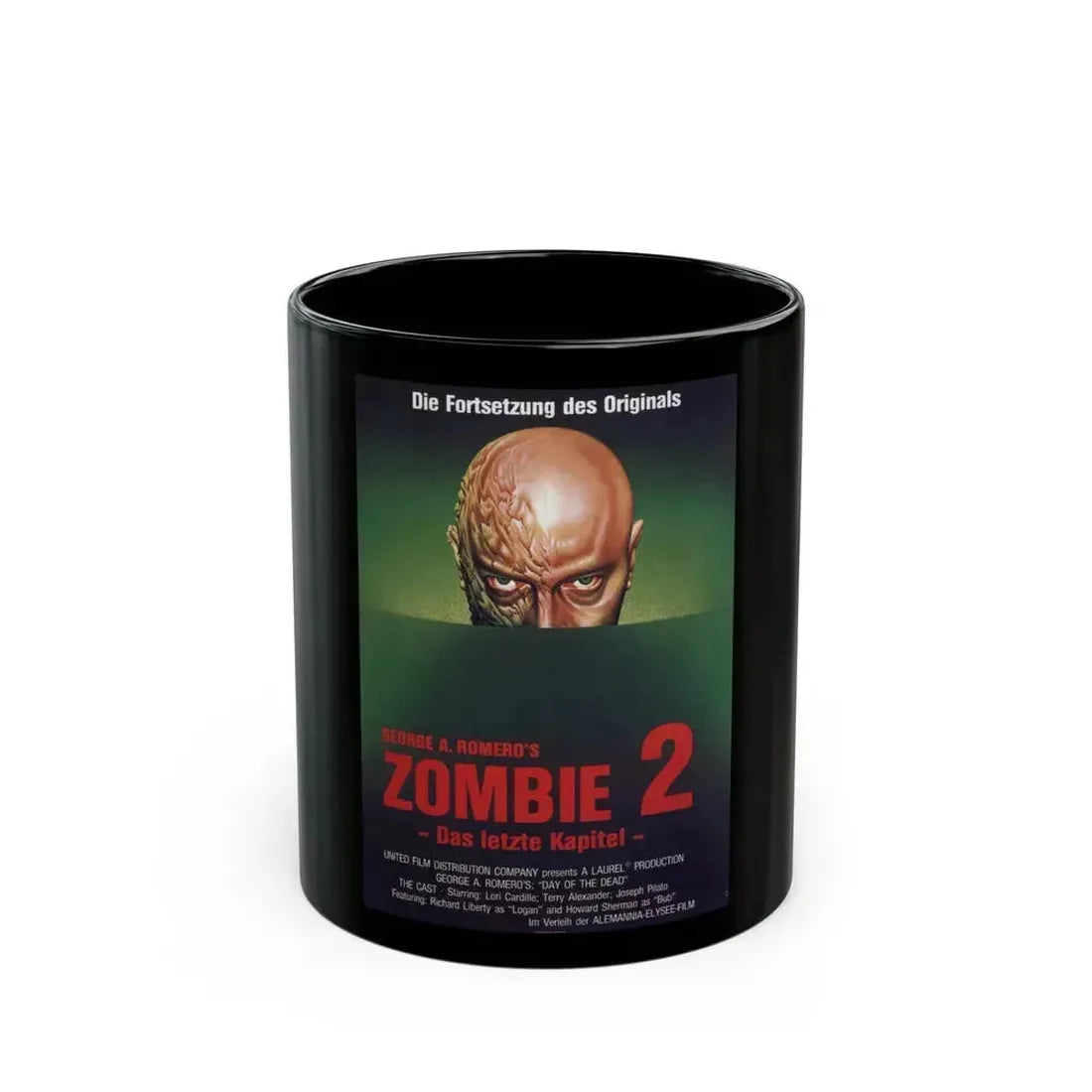 DAY OF THE DEAD (GERMAN) 1985 Movie Poster - Black Coffee Mug 11oz - Go Mug Yourself