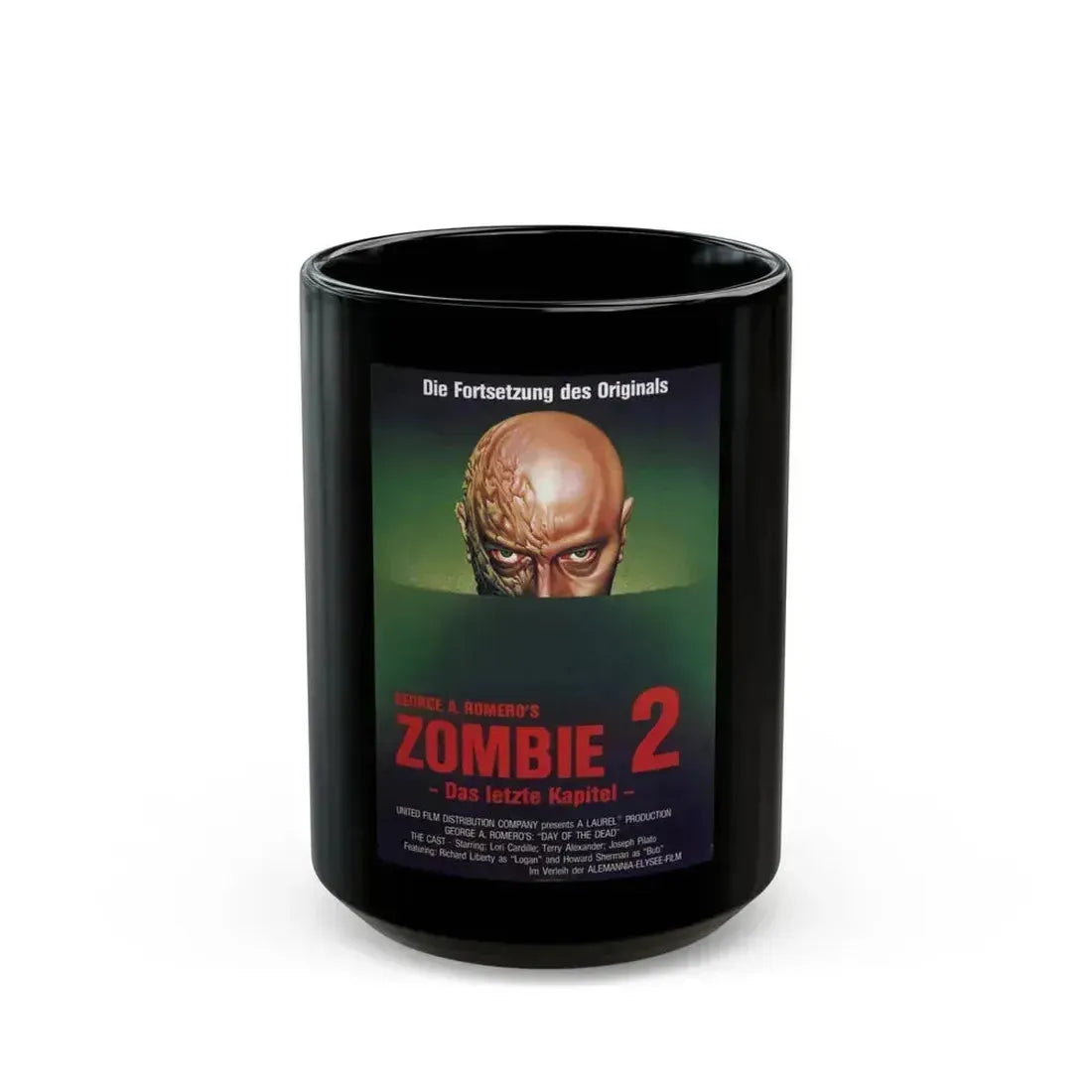 DAY OF THE DEAD (GERMAN) 1985 Movie Poster - Black Coffee Mug 15oz - Go Mug Yourself