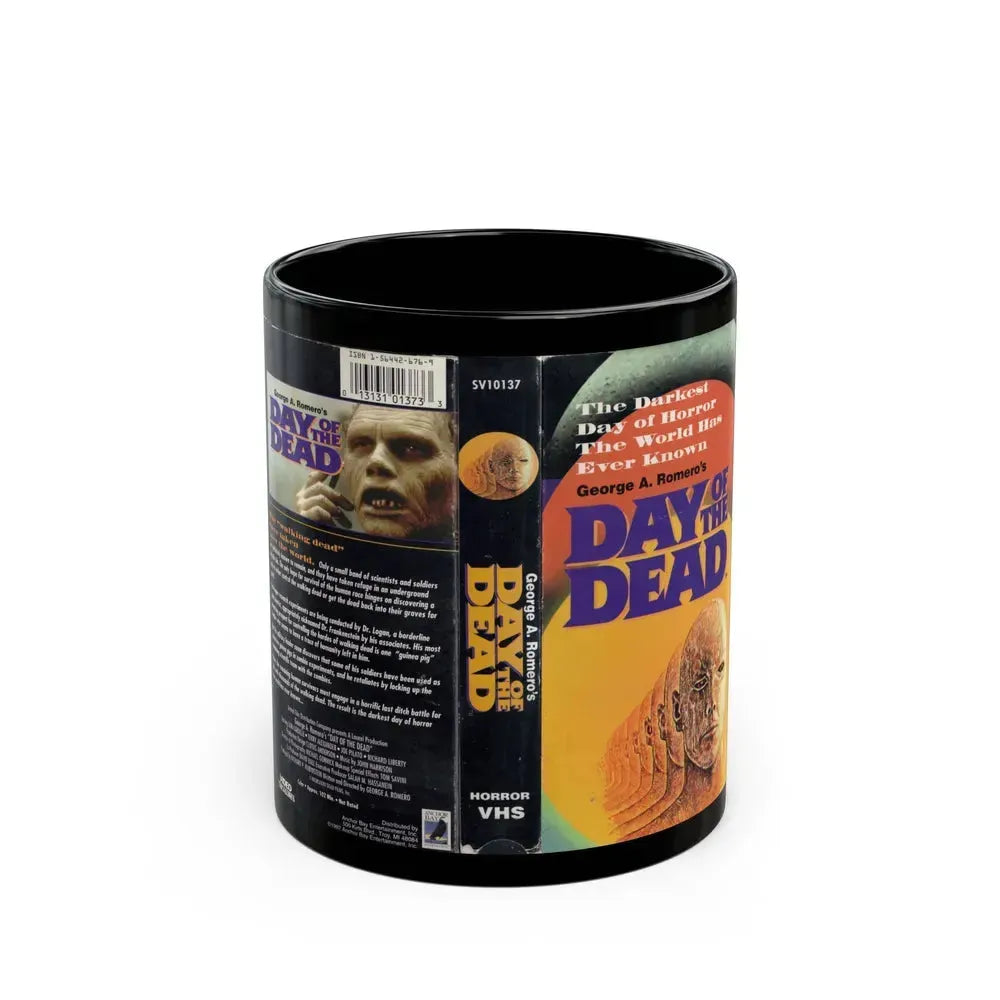 DAY OF THE DEAD (VHS COVER) - Black Coffee Mug 11oz - Go Mug Yourself