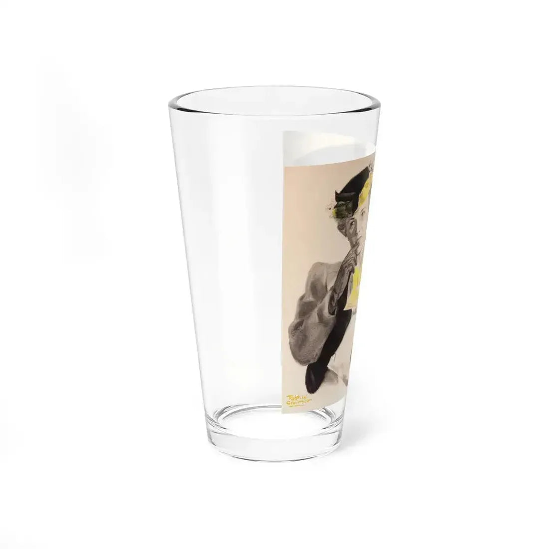 Day Shift, The Saturday Evening post story illustration - Pint Glass 16oz - Go Mug Yourself