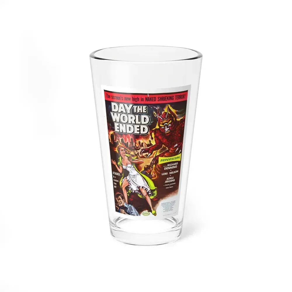 DAY THE WORLD ENDED 1955 Movie Poster - Pint Glass 16oz 16oz - Go Mug Yourself