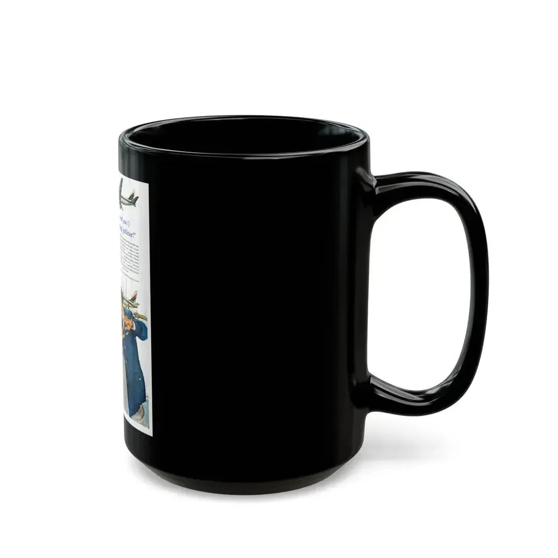 DC-8 Excitement ad, 1959 - Black Coffee Mug - Go Mug Yourself