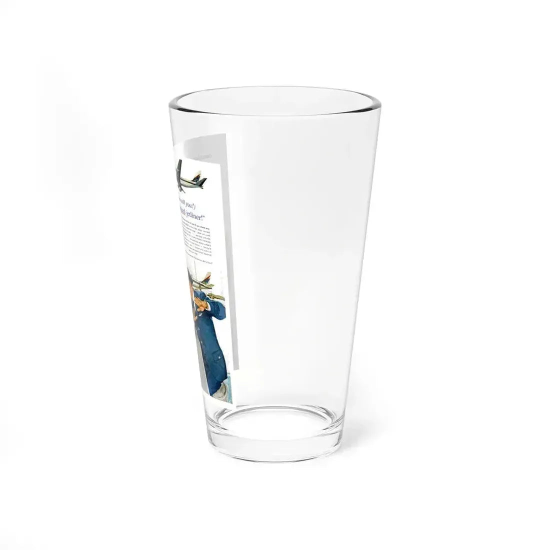 DC-8 Excitement ad, 1959 - Pint Glass 16oz - Go Mug Yourself