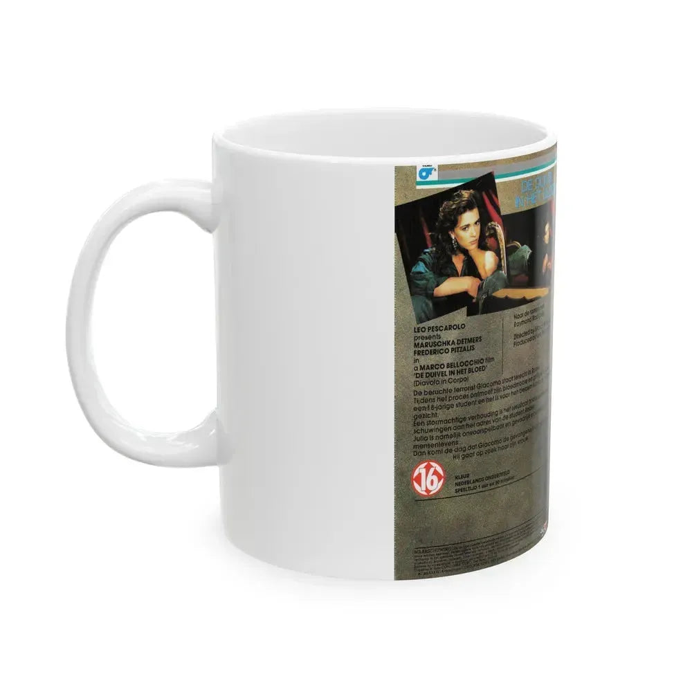 DE DUIVEL IN HET BLOED (VHS COVER) - White Coffee Mug - Go Mug Yourself