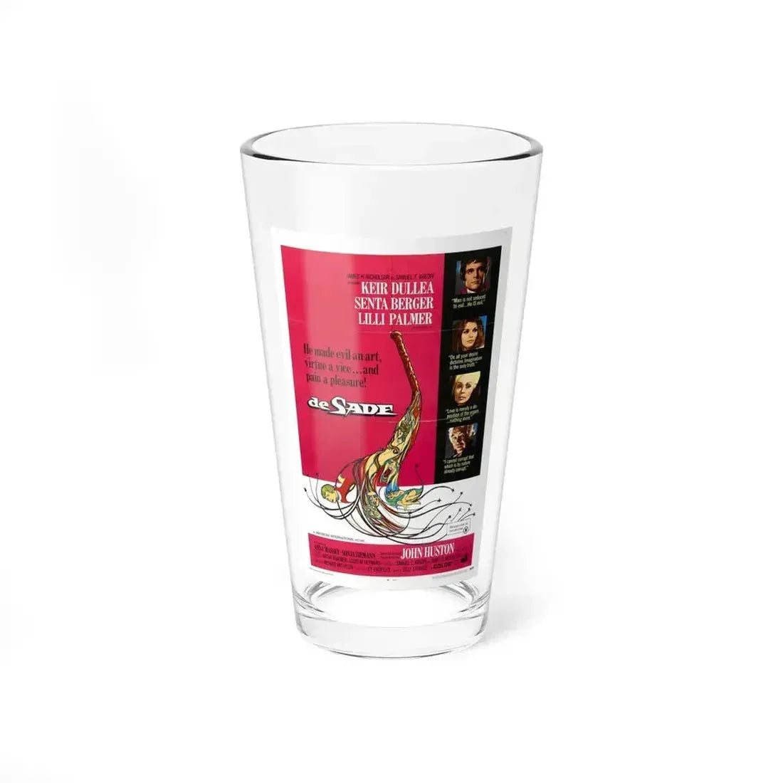 DE SADE 1969 Movie Poster - Pint Glass 16oz 16oz - Go Mug Yourself