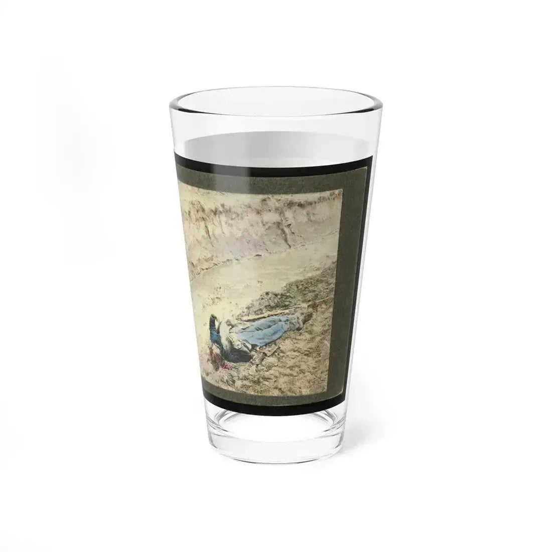 Dead Confederate Soldier In The Trenches Of Fort Mahone, Petersburg, Virginia 001 (U.S. Civil War) Pint Glass 16oz - Go Mug Yourself