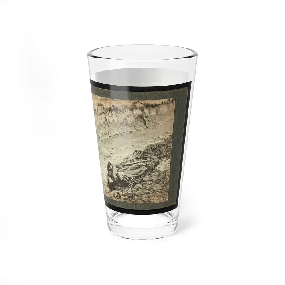 Dead Confederate Soldier In The Trenches Of Fort Mahone, Petersburg, Virginia (U.S. Civil War) Pint Glass 16oz - Go Mug Yourself