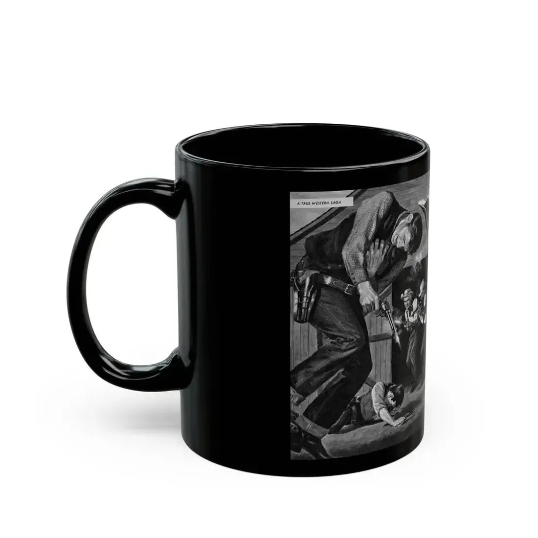 Dead Man's Posse, Men magazine, August 1958 - Black Coffee Mug - Go Mug Yourself