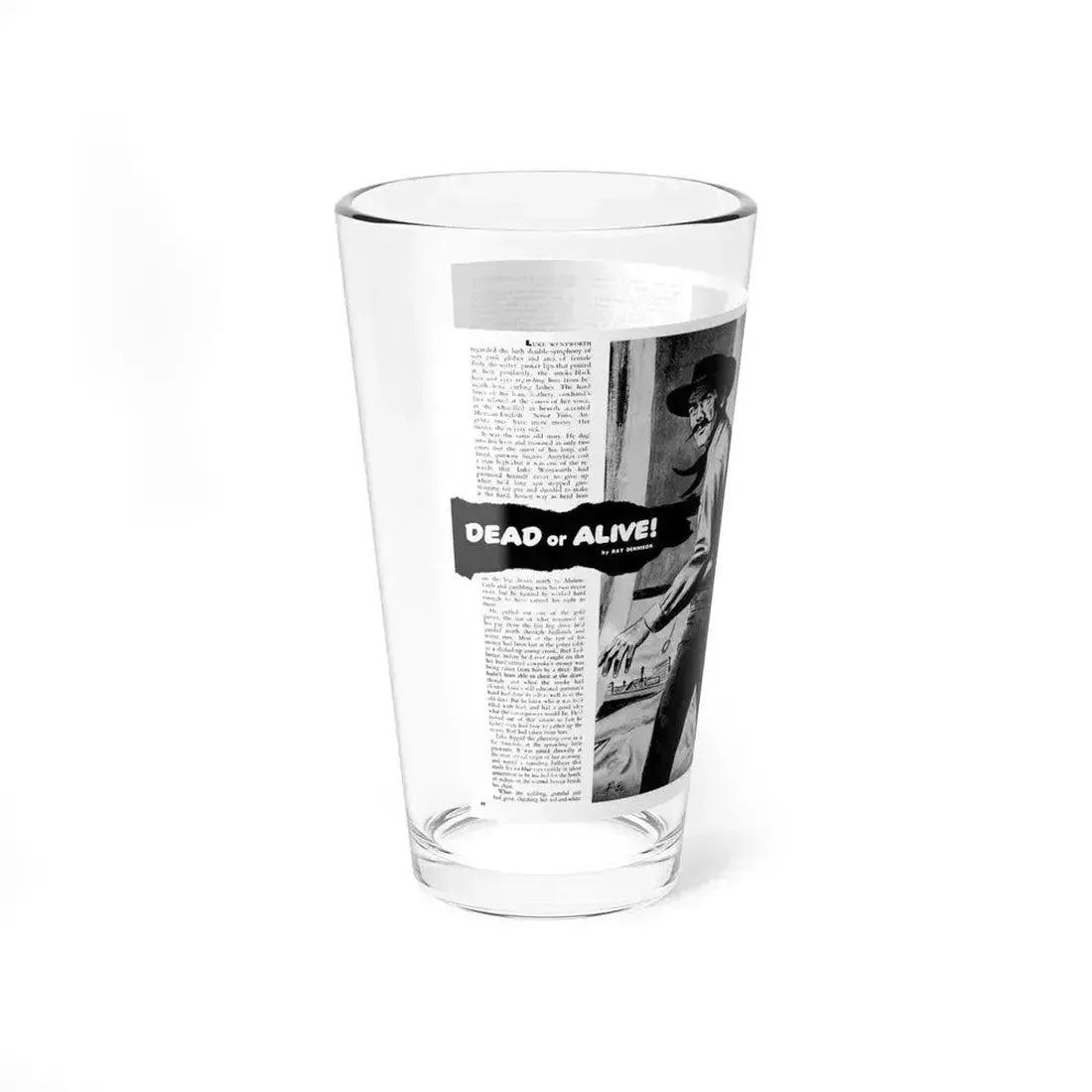 Dead or Alive, Adam magazine, October 1958 - Pint Glass 16oz - Go Mug Yourself