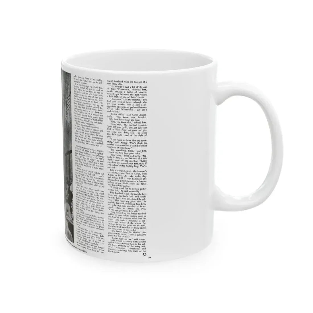 Dead or Alive, Adam magazine, October 1958 - White Coffee Mug - Go Mug Yourself