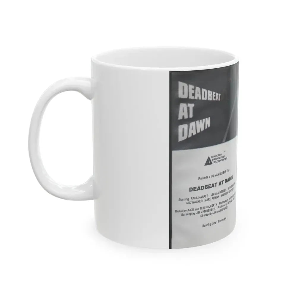 DEADBEAT AT DAWN (VHS COVER) - White Coffee Mug - Go Mug Yourself
