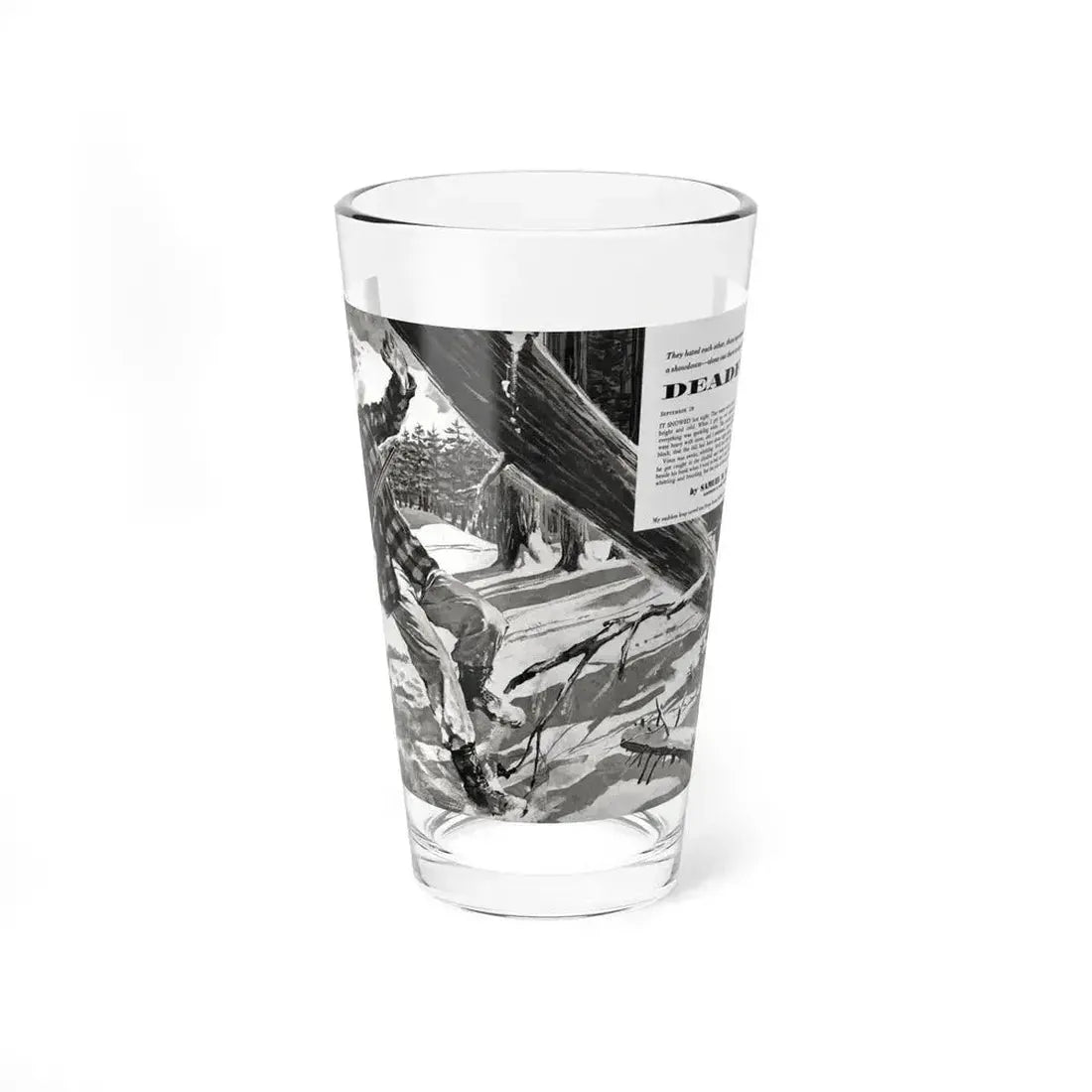 Deadfall, Adventure magazine, March 1958 - Pint Glass 16oz 16oz - Go Mug Yourself