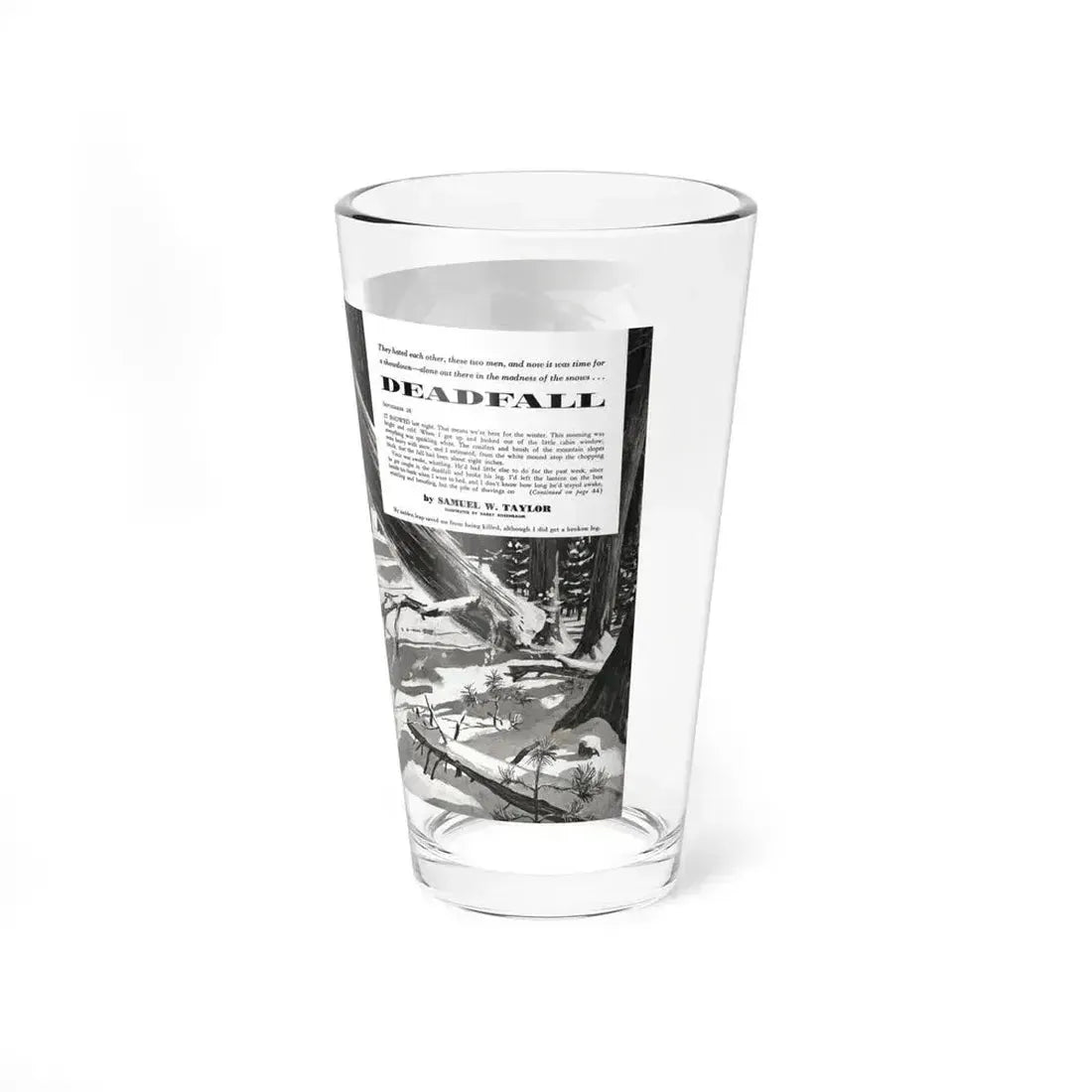 Deadfall, Adventure magazine, March 1958 - Pint Glass 16oz - Go Mug Yourself