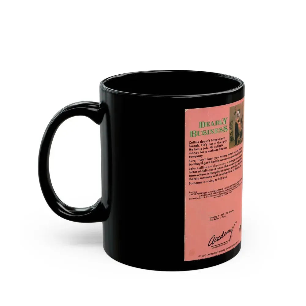 DEADLY BUSINESS (VHS COVER) - Black Coffee Mug - Go Mug Yourself
