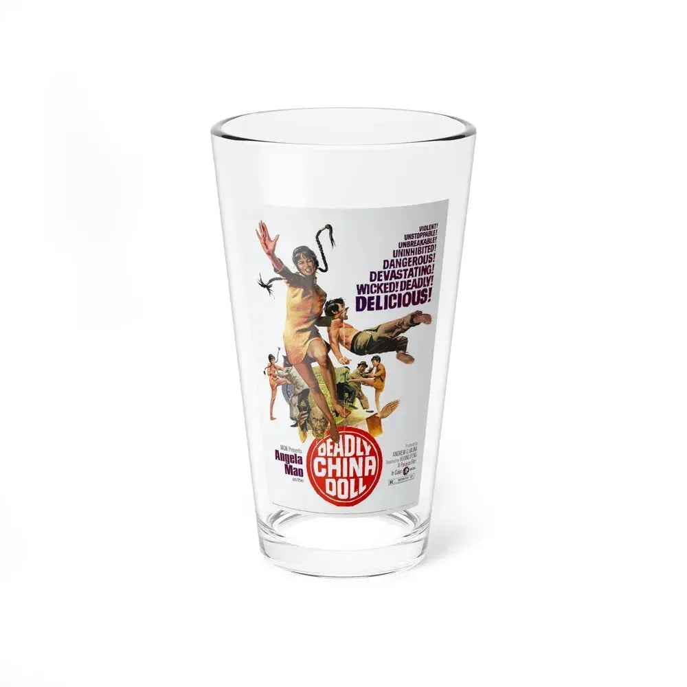 DEADLY CHINA DOLL 1972 Movie Poster - Pint Glass 16oz 16oz - Go Mug Yourself