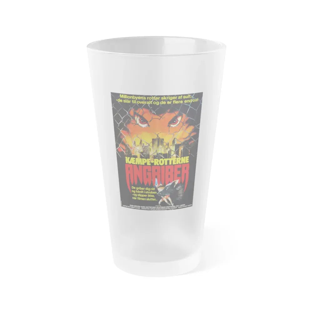 DEADLY EYES (DANISH) 1982 Movie Poster - Frosted Pint Glass 16oz Default Title - Go Mug Yourself