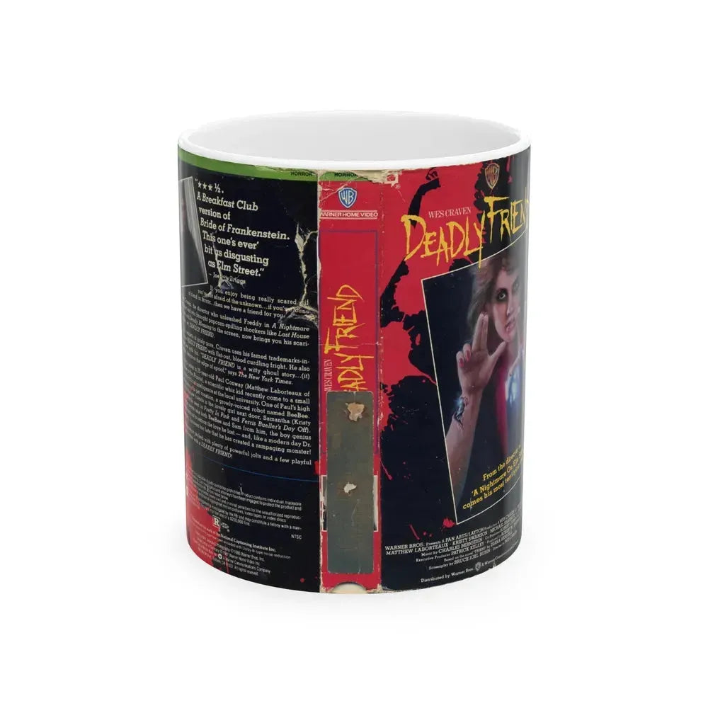 DEADLY FRIEND (VHS COVER) - White Coffee Mug 11oz - Go Mug Yourself