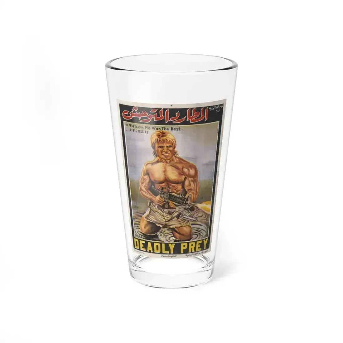 DEADLY PREY (EGYPT) 1987 Movie Poster - Pint Glass 16oz 16oz - Go Mug Yourself