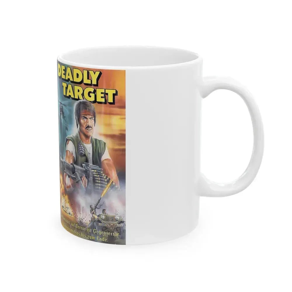 DEADLY TARGET (VHS COVER) - White Coffee Mug - Go Mug Yourself