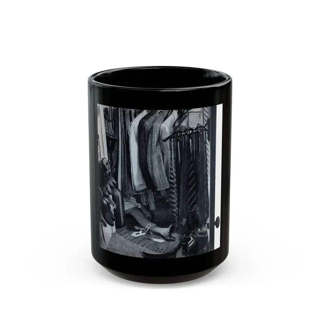 Deadly Victim, Cosmopolitan, April 1955 - Black Coffee Mug 15oz - Go Mug Yourself